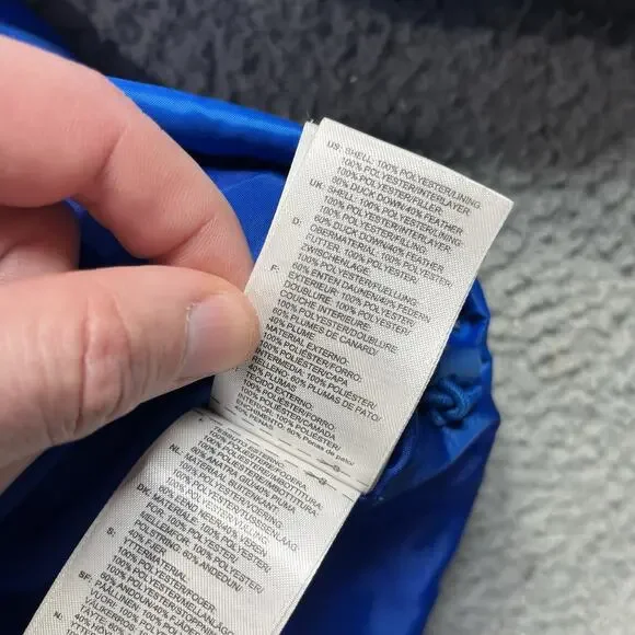 Adidas Originals Trefoil Down Puffer Jacket Blue Men’s Large G84538 Vintage Vibe - Picture 6 of 9